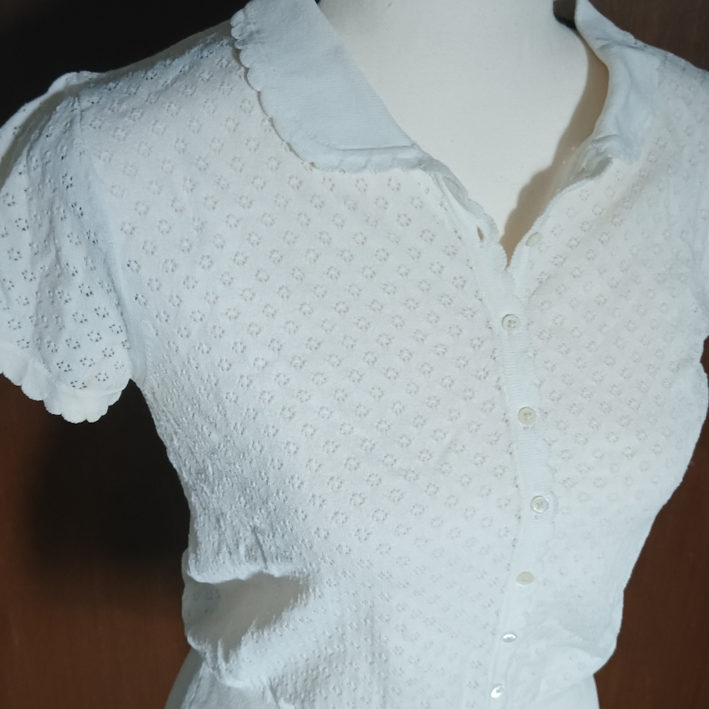 Banana Republic Vintage-inspired Puff Sleeve Blouse Size S